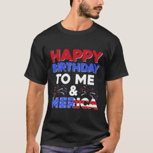 My Birthday July 4th American Independence Day Gif T-Shirt