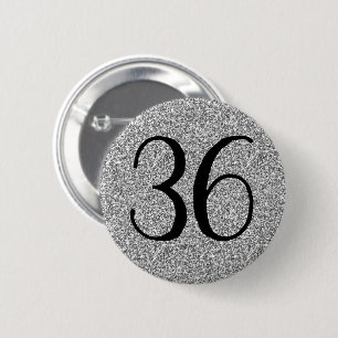 My Birthday Silver Glitter Classic 6 Cm Round Badg Badge