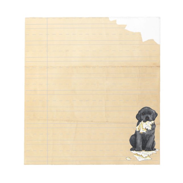 My Black Lab Ate My Homework Notepad (Front)