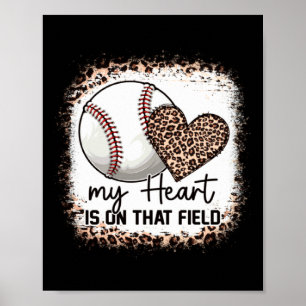 My Bleached Heart Field Baseball Mom Poster