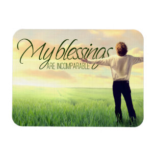 "My blessings" Motivation Affirmation Flexible Magnet