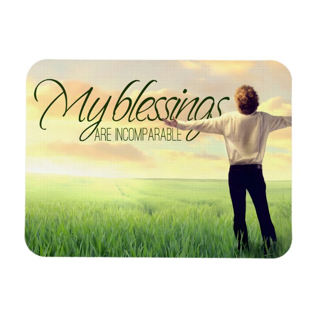 "My blessings" Motivation Affirmation Flexible Magnet (Horizontal)