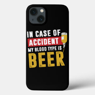 My blood type is beer iPhone 13 case