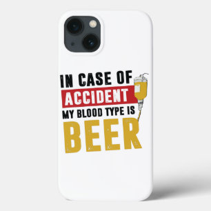 My blood type is beer iPhone 13 case