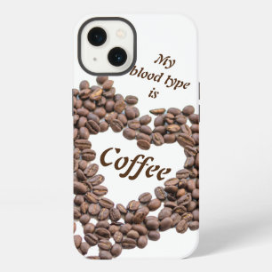 My blood type is coffee lovers caffeine iPhone 13 case