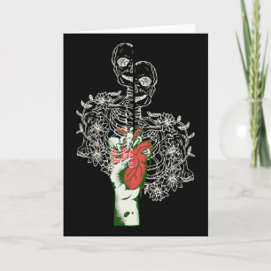 My Bloody Heart Valentine - Valentine Day Skeleton Card