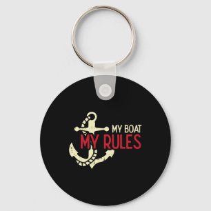 My Boat My Rules Anchor Cool Owner Sailor Men Wome Key Ring