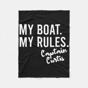 My Boat My Rules Captain Curtis Personalised Boati Fleece Blanket