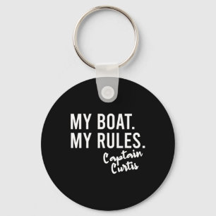 My Boat My Rules Captain Curtis Personalised Boati Key Ring