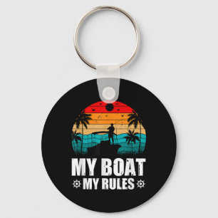 My Boat My Rules, Captain Of The Boat, Captain Dad Key Ring