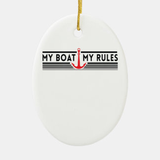 My Boat My Rules Ceramic Tree Decoration