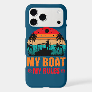 My Boat My Rules Fishing Lovers Sunset Vintage