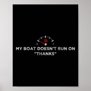 My Boat Run On Thanks Vintage Boating Tees Women's Poster