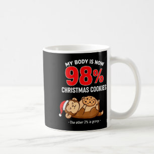 My Body Is 98% Christmas Cookies Funny Monkey Paja Coffee Mug