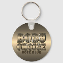 My Body My Choice Gold Keychain