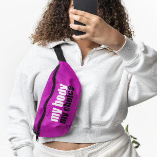 My Body My Choice Prochoice Feminist Pink Bum Bags