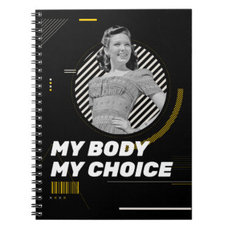 My Body My Choice Retro Women' Rights Illustration Notebook
