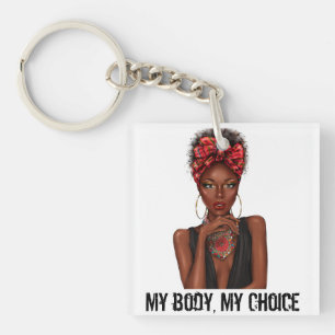 My Body My Choice Womens Rights T-Shirt Key Ring