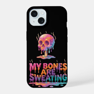 My Bones Are Sweating – Melting Popsicle Skull iPhone 15 Case