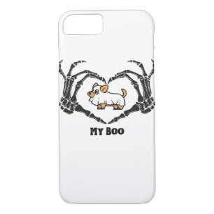 My Boo Chihuahua Costume With Skeleton Heart Hands iPhone 8/7 Case
