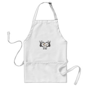 My Boo Chihuahua Costume With Skeleton Heart Hands Standard Apron