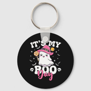 My Boo Day Cute Halloween Birthday Ghost Boy Girl Key Ring
