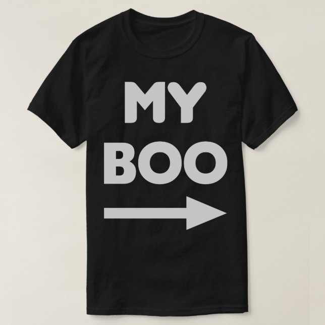 My Boo Matching Couples Tee Shirt (Design Front)