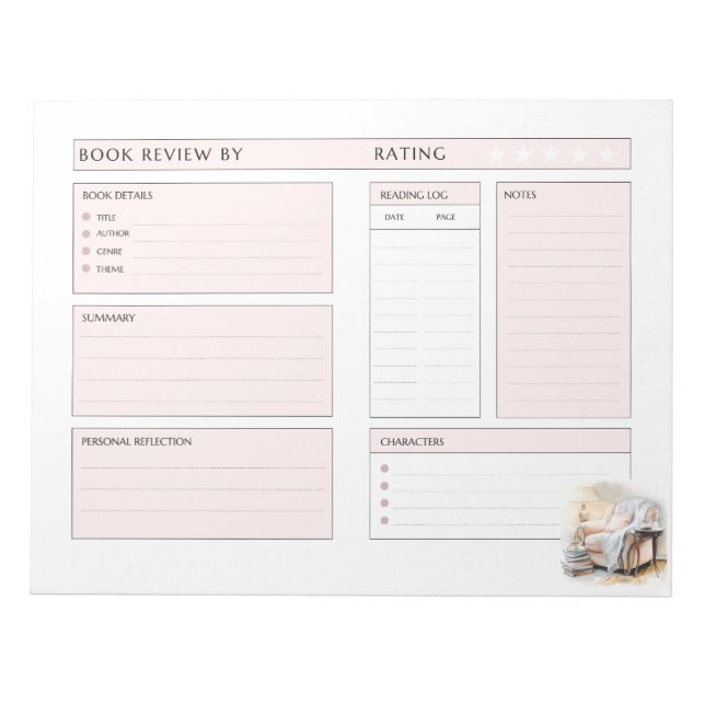 My Book Adventures 40 Pages Notepad (Front)