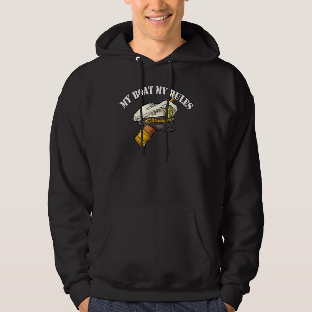 My Boot My Rules Captain's Hat Telescope Hoodie (Front)