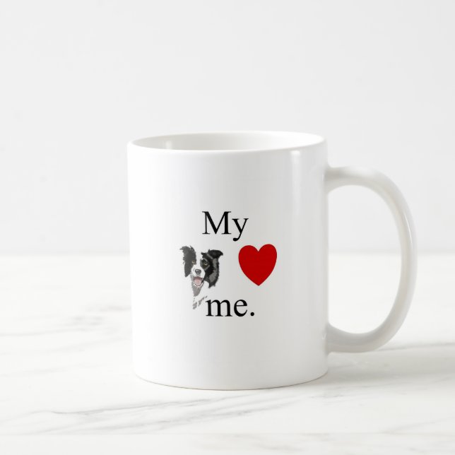 My border collie loves me coffee mug (Right)