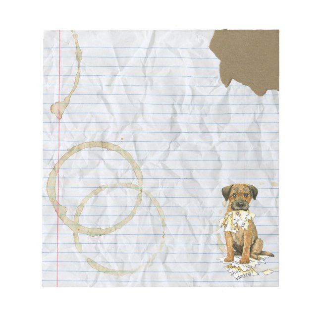 My Border Terrier Ate My Lesson Plan Notepad (Front)