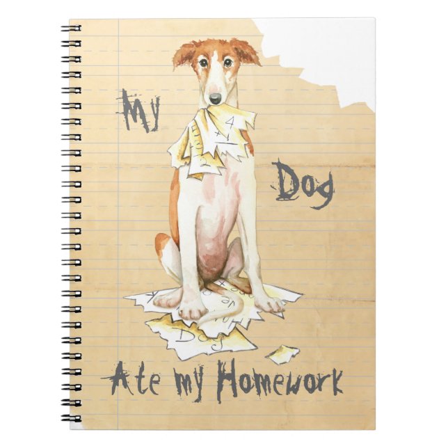 My Borzoi Ate My Homework Notebook (Front)