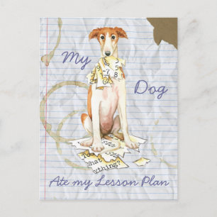 My Borzoi Ate My Lesson Plan Postcard