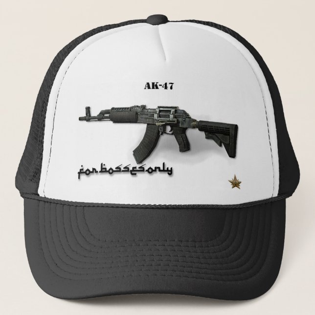 My Boss AK - 47 for your face. Trucker Hat (Front)