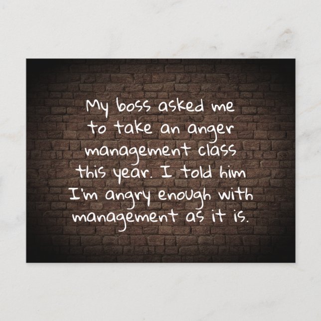 My boss asked me to joke postcard (Front)