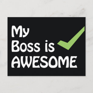 My Boss is Awesome Postcard