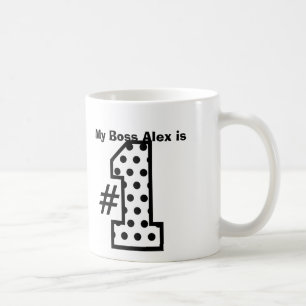 My BOSS is Number One Patterned Number B01 Coffee Mug