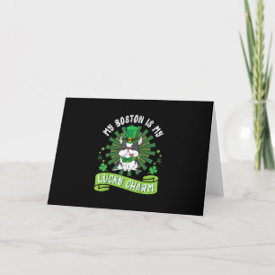 My Boston Terrier Dog Is My Lucky Charm Patrick Thank You Card
