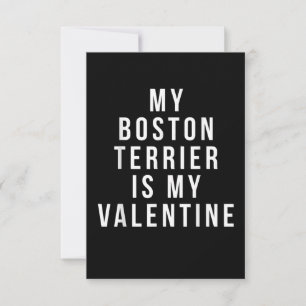 My Boston Terrier Is My Valentine T-Shirt RSVP Card