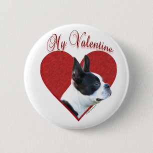 My Boston Terrier Valentine 6 Cm Round Badge