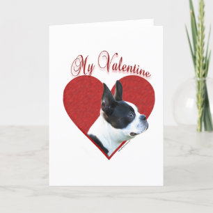 My Boston Terrier Valentine Holiday Card