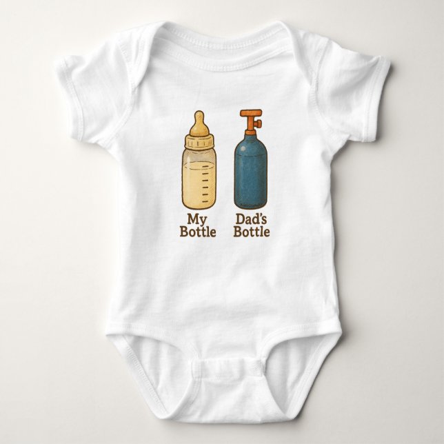 My Bottle, Dad's Bottle Baby Bodysuit (Front)