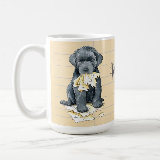 My Bouvier Ate My Homework Coffee Mug (Left)