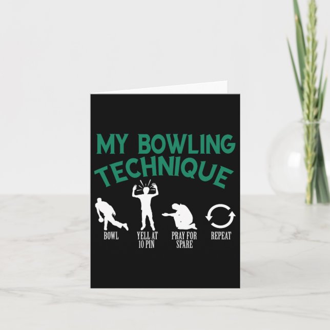 My Bowling Technique Bowling  Card (Front)