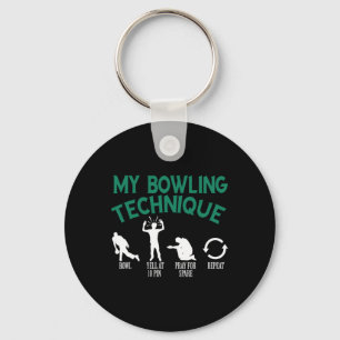 My Bowling Technique Bowling  Key Ring