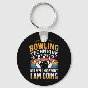My Bowling Technique Funny Bowling Key Ring