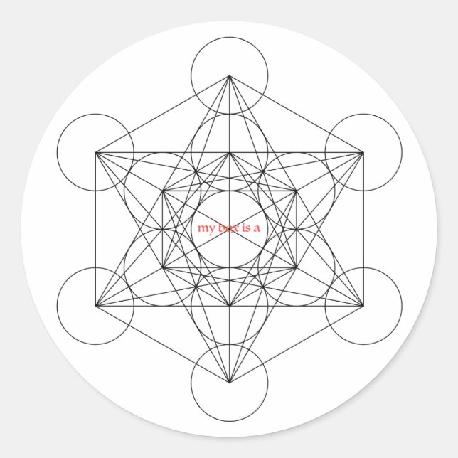my box is a... metatrons cube. sticker (Front)