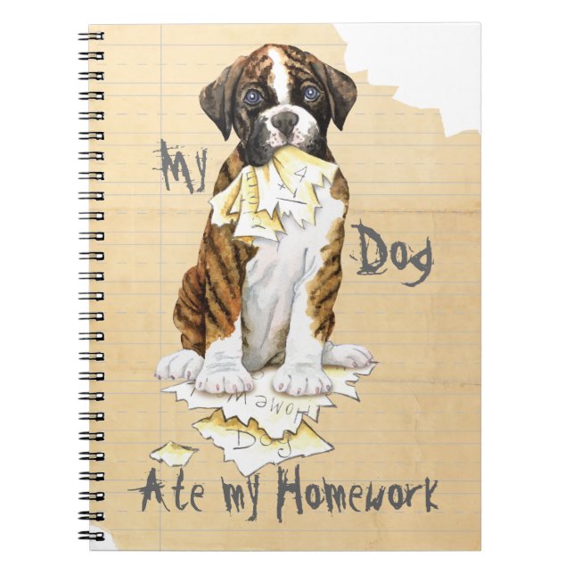 My Boxer Ate My Homework Notebook (Front)