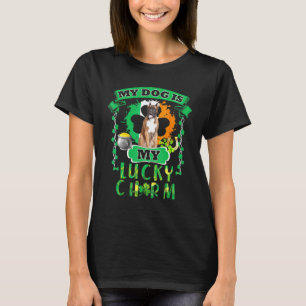 My Boxer Dog Is My Lucky Charm Shamrock St Patrick T-Shirt
