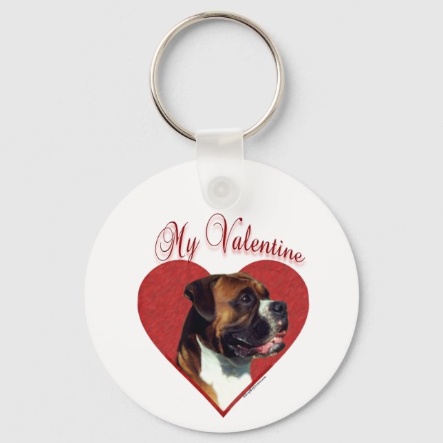 My Boxer Valentine Key Ring (Front)
